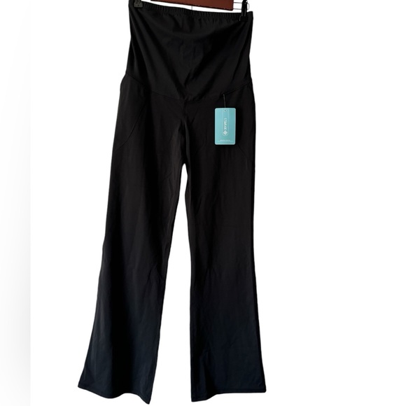 JOYSPELS Short Length Over the Belly Bootcut Flare Maternity Leggings Pants - Picture 7 of 14